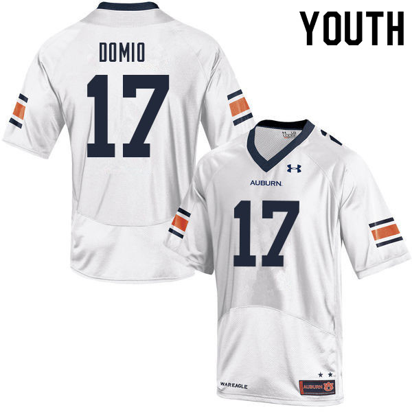 Youth #17 Marco Domio Auburn Tigers College Football Jerseys Sale-White